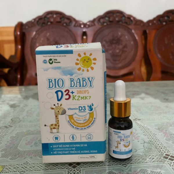 Dung dịch nhỏ giọt bổ sung vitamin D Bio Baby Drops D3 K2Mk7 