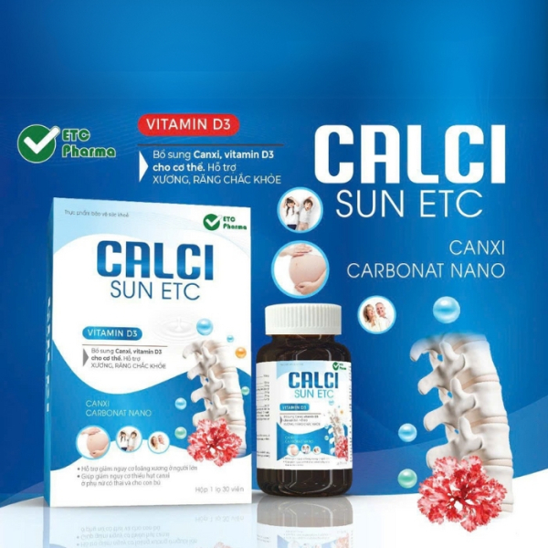 Viên uống bổ sung Calci Sun ETC